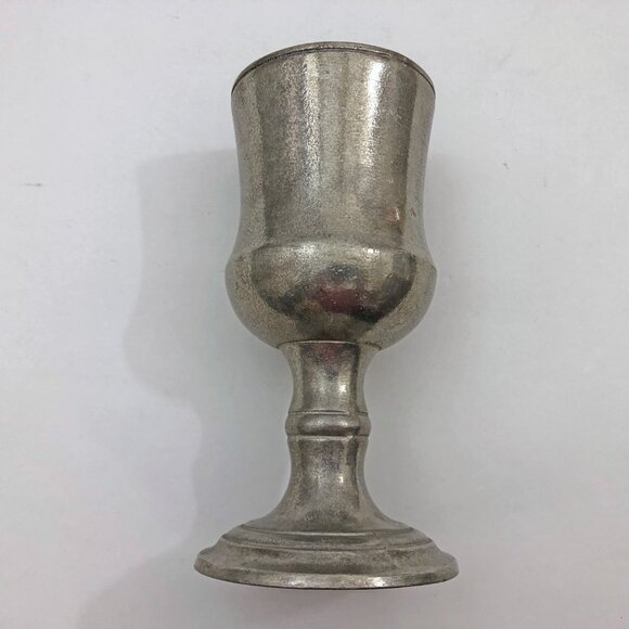 Pewter Goblet Chalice Vintage Signed 7.75 x 2.35 inches Columbia PA USA - Picture 1 of 8